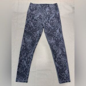 Zella Purple Charcoal Snake Print Leggings Size Medium